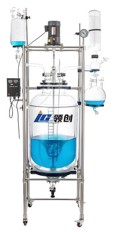 Double-layer glass reaction kettle parameters≥10L